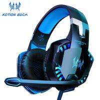 KOTION แต่ละ Headphone Gaming หูฟังเพิ่มเสียงเบสลึกมีสาย Backlit,Casque กับไมโครโฟนสำหรับเล่นเกมพีซีแล็ปท็อป PS4