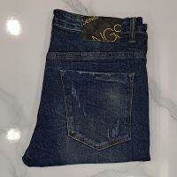 กางเกงยีนส์ผู้ชาย กางเกงผู้ชาย ยี่ห้อDENIM NGS รหัส MT9145 สียีนส์เข้ม กางเกงยีนส์ยืด,ขาเดฟ,ซิป