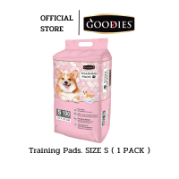 Goodies PetPad แผ่นรองฉี่สุนัข ฝึกการขับถ่าย มีแผ่นกาวติดพื้นกันเคลื่อนที่ ไซต์ S : 45 x 33 cm. จำนวน 100 ชิ้น / 1 แพ็ค ( 1 แพ็ค )