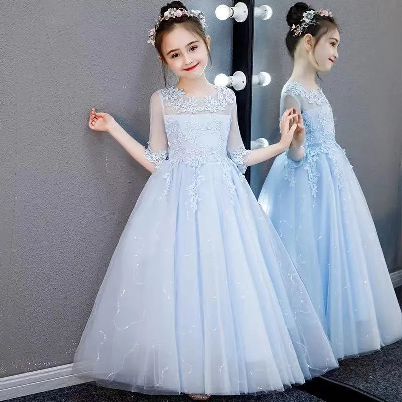 girls floor length dress