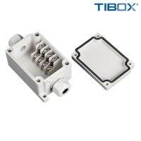 TIBOX TJ-4P กล่องพลาสติก พร้อมเทอร์มินอลบล็อก (Plastic Terminal Block Box IP66) 4Pole 10A Size : 102x50x40 mm.