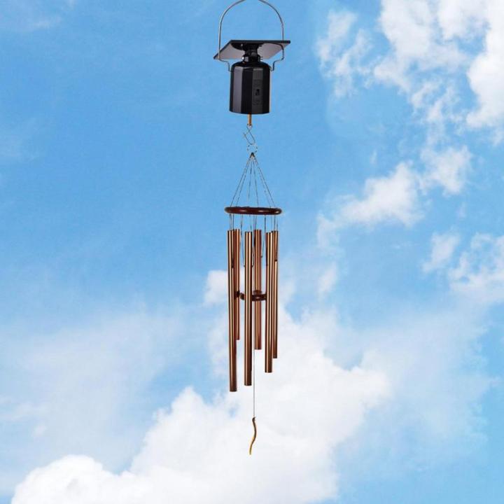 แขวนจอแสดงผลโลหะหมุนสีดำ-wind-spinner-motor-home-miniature-driven-wind-chime-wing-bell-มอเตอร์เครื่องประดับตกแต่ง