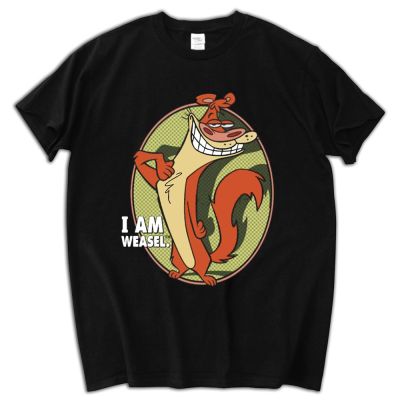 Cartoon Network I Am Weasel Show Weasel Picture Shirt Adult mens top tees cotton tee-shirt for male