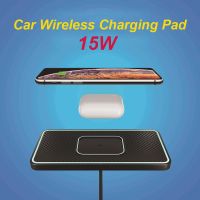 ZZOOI Car Wireless Chargers Silicone Pad Cradle Stand Dock for iPhone 14 13 12 11 Pro Max Airpods Pro Samsung Wireless Charging Stand