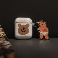 เคสป้องกัน AirPods Pro ลายหมีโคอาล่าน่ารักสไตล์ Ins สำหรับ Apple เคส TPU แบบเคสหูฟังไร้สายรุ่น2/3 Apple เคสป้องกันชุดหูฟังบลูทูธโปรพร้อมจี้