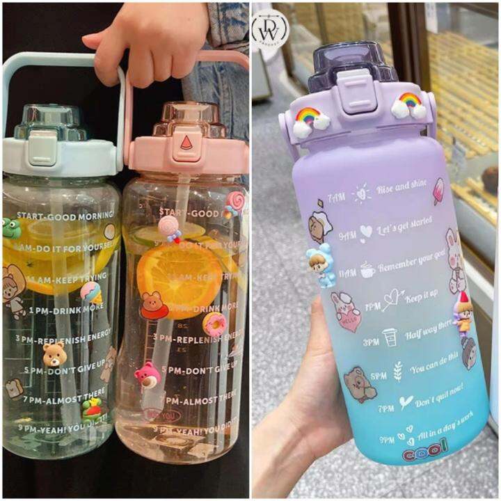 2L Pastel Color water bottle tumbler motivational tumbler giftaway ...