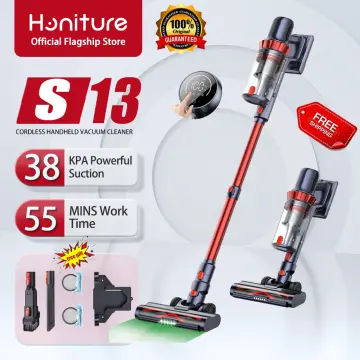 BuTure Cordless Vacuum Cleaner, 450W 38Kpa Powerful Stick Vacuum with 55min  Runtime Detachable Battery, Touch Display and 1.5L Large Dust Cup, Vacuum