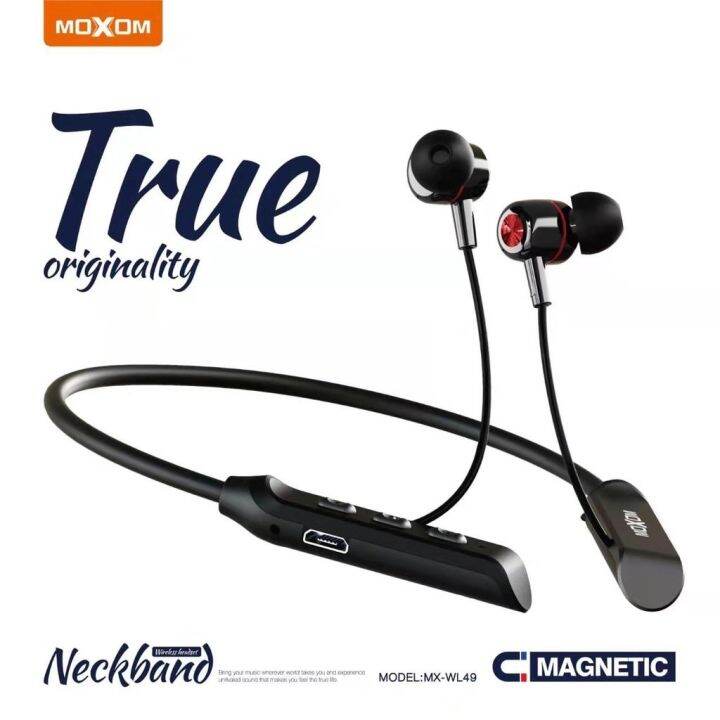 Fresh Fab Finds 15Hrs Wireless Neckband Headphones - Sweat-proof Sport Earbuds with Deep Bass, Mic - In-Ear Magnetic Neckbands