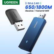 Ugreen Bộ điều hợp Wi-Fi ac650 ax1800 wifi6 5 5G & 2.4G Card Wi