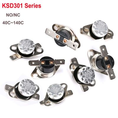 Bimetal เทอร์โม KSD301 40C ~ สวิตช์อุณหภูมิ140C ปกติเปิด/ปกติปิดตัวควบคุมเทอร์โมสตาท40 50 60 80 90 100C สวิตช์จุดพลังงาน