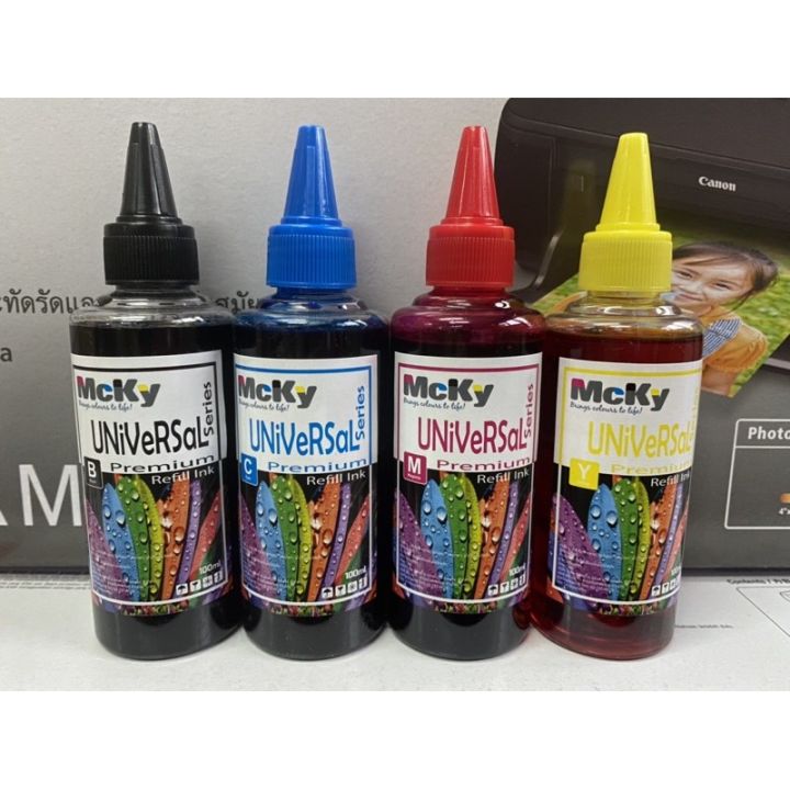 หมึกเติม-ink-tank-ปรินเตอร์-มีครบทุกรุ่น-universal-premium-ขนาด-100-ml-mcky-แท้