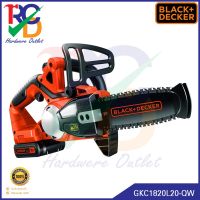 Black &amp; Decker เลื่อยโซ่ไร้สาย 18V รุ่น GKC1820L20-QW พร้อมที่ชาร์จและแบต 2.0Ah