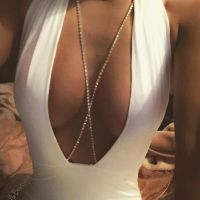 Cross Crystal Chest Chain Summer Beach Harness Bikini Necklace for Women Girls Sexy Waist Belly Breast Chains Body Chain Jewelry