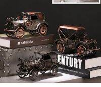 【LZ】✽✟▥  Artesanal prateado cinza ou vermelho bronze antigo carro restauração estatueta retro modelo de metal vintage carro veículo modelo menino presente decoração da sua casa