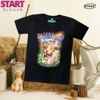 START Daddy Land T-Shirt เสื้อยืดสีดำสกรีนลาย น้องกวางสุดน่ารัก