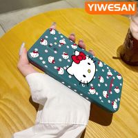 YIWESAN เคสปลอกสำหรับ Samsung J6บวก2018 J6ลายการ์ตูน Hello Kitty,เคสดีไซน์ใหม่แบบบางสวยงามเคสป้องกันขอบสี่เหลี่ยมเคสนิ่มเคสปลอกซิลิโคนกันกระแทก