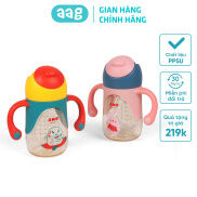 Bình uống nước AMOBABY568 cho bé tập uống chống sặc 240ml