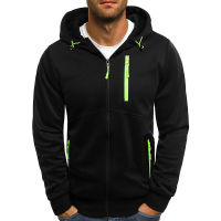 Hoodies Men Sweatshirt ชายต่อสู้สี Hooded Zipper แฟชั่น Sweatshirt Men Hoodies Outwear