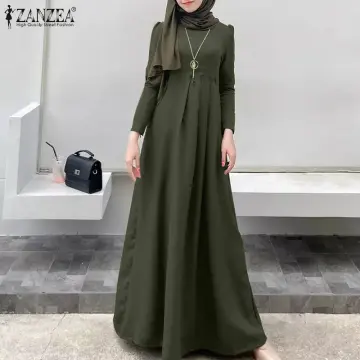 Women Abaya Muslim Dress hijab Long Sleeve Maxi Islamic Jilbab Arab Dubai  Gowns
