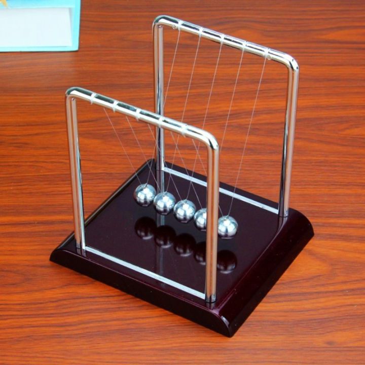 แบบพกพา-newtons-cradle-บาลานซ์ลูกบอลโลหะวิทยาศาสตร์ของเล่นวิชาฟิสิกส์ฟิตเนสฟิงเกอร์บอลของเล่นสำหรับเดสก์ท็อปป้องกันความเครียด