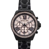 Michael Kors MK5879  Everest Chronograph Quartz Rose Dial Black Ion-plated Ladies Watch