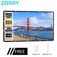 ZDSSY Projection Screen 100 inch 120 inch 150 Portable Foldable for Home Theater Outdoor Indoor Double Side Projector Screen