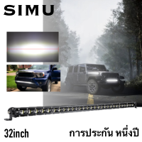 AIZL REIKO 1 พีซี   LED Light Bar 6D Reflector 32 นิ้ว    LED Light Single Row Spot Flood Combo Beam Light Offroad Car4X4