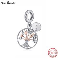 925 Sterling Silver Beads Charms Rose Gold For Jewelry Making Tree Of Life Pendant Charm Fit Pandora Bracelets Necklaces