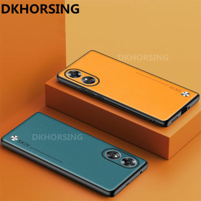 DKHORSING เคสใส่โทรศัพท์หนัง OPPO A78 5G 2023สแควร์รูปแบบ Anti-Drop และลื่นซิลิโคนแฮนด์โทรศัพท์ Oppo เคส A78