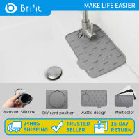 Brifit ก๊อกน้ำอ่างล้างหน้า Splash GUARD ก๊อกน้ำซิลิโคนน้ำจับแผ่นอ่างล้างหน้าด้านหลังก๊อกน้ำสำหรับห้องน้ำห้องครัว (สีเทา/ดำ/ขาว)