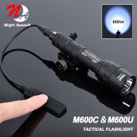 Surefir M600 M600C M600U Tactical Powerful Flashlight Fit 20mm Rail Scout Weapon Hunting LED Light With SF Switch