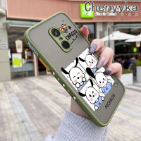 เคส Chenyyka สำหรับ Xiaomi Redmi โน๊ต4 Note 4x โน๊ต4 Pro มีน้ำค้างแข็งโปร่งใสลายการ์ตูนน่ารัก Pochacco แข็งด้านข้างเป็นแข็งลายขอบสี่เหลี่ยมกล้องปลอกซิลิโคนเคสนิ่มป้องกันการกระแทก