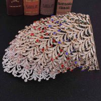 Bridal Luxurious Crown Shining Rhinestones Alloy Headwear For Bride Bridesmaid Princess