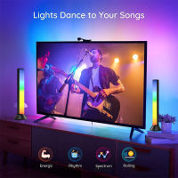 2pcs RGB Music Backlights Sound Control Smart Night Light Bars LED Light for Gaming TV Decoration Lamp Atmosphere Ambient Lamp