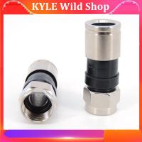 KYLE Wild Shop 5/10 Pcs RG6 F Type Compression 2.7cm Snap Seal Plug Connector For Sky Satellite Virgin Cable