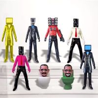 6/8/9pcs Skibidi Toilet Action Figure Toilet Man Monitor Cameraman Figurine Children Birthday Gifts Toy Desk Decor Collection