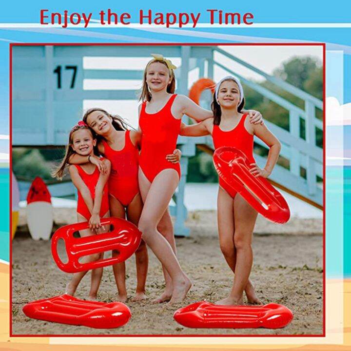 beach-lifeguard-inflatable-floating-board-children-practice-swimming-surfboard-red-inflatable-floating-board-blowing-toy