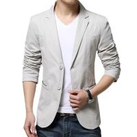 ZZOOI New Men Blazers Fashion Slim Casual Blazer For Men Brand Mens Suit Designer Jacket Outerwear Men Two Button Suit