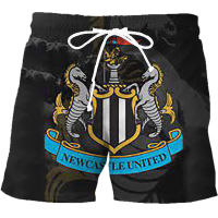 Newcastle United F.C. Quick Dry beach shorts mens fashion printed Boardshorts sports swimming shorts loose plus size five-point pants 02