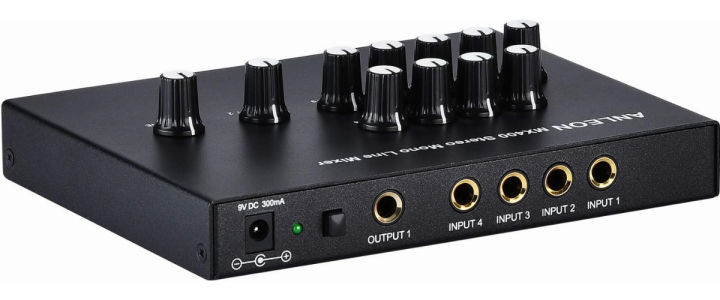 anleon-mx400-low-noise-4-channel-mono-line-mixer-for-guitars-bass-keyboards-mix-and-5-channel-stereo-mixer