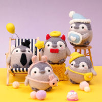 Penguin Handmade DIY Poke Wool Felts วัสดุแพคเกจเข็ม Felting ชุดของเล่นตุ๊กตาผู้ใหญ่เด็กเริ่มต้นตกแต่งบ้าน-pangyh