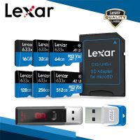 [HOT TALQQQWWEGE 583]Lexar 633x แท้ความเร็วสูง95เมกะไบต์/วินาที512GB 256GB ไมโครการ์ด SD 128GB อะแดปเตอร์เมมโมรี่การ์ดฟรี SDHC UHS-I U1 U3 A2 A1สำหรับโดรน