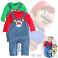 AEOZAD Super Mario Bros Cosplay Crawling Suit สำหรับ Crianças Macacão Anime Traje Engraçado de Dança Chapéu Presentes 0 ถึง 2Y