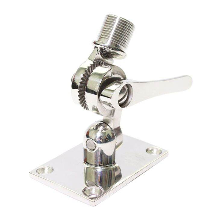 Adjustable Marine Radio VHF Antenna Base Mount Stainless Steel For ...