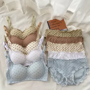  Women Cotton Bra Panty Set For Lingerie Set
