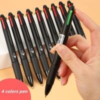 4 Colors Ballpoint Pen Colorful Pen 0.7mm Red Green Blue Black Refill Stationery School Chancery Office Supply Material Pens