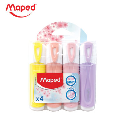 Maped (มาเพ็ด) ปากกาเน้นข้อความ พาสเทล แพ็ค 4 สี รหัส FL/742546