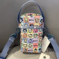 2023 Lesportsac สินค้าใหม่ของญี่ปุ่น, กระเป๋าผู้หญิงลายการ์ตูน, ตารางสี, กระเป๋าโทรศัพท์มือถือแนวตั้ง, กระเป๋าเฟรนช์ฟราย, กระเป๋าสะพายข้างแบบพกพา, 3505