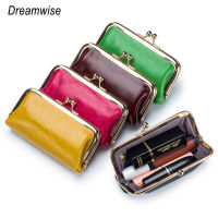 Dreamwise Dompet Koin แท้หนังวัวสร้างสรรค์สำหรับแฟชั่นสำหรับผู้หญิงกระเป๋าสตางค์ผู้หญิงลิปสติกแพ็ค2031