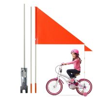 Bike Safety Flag Waterproof Cycling Advertising Decorative Flag Orange Portable Flag For Advertising Cycling Outdoor Flag With